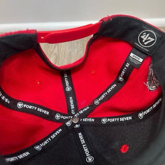 Windy City Bulls 47 Brand Snapback Hat-Adjustable Red Eastern Conference Patch - Picture 5 of 8